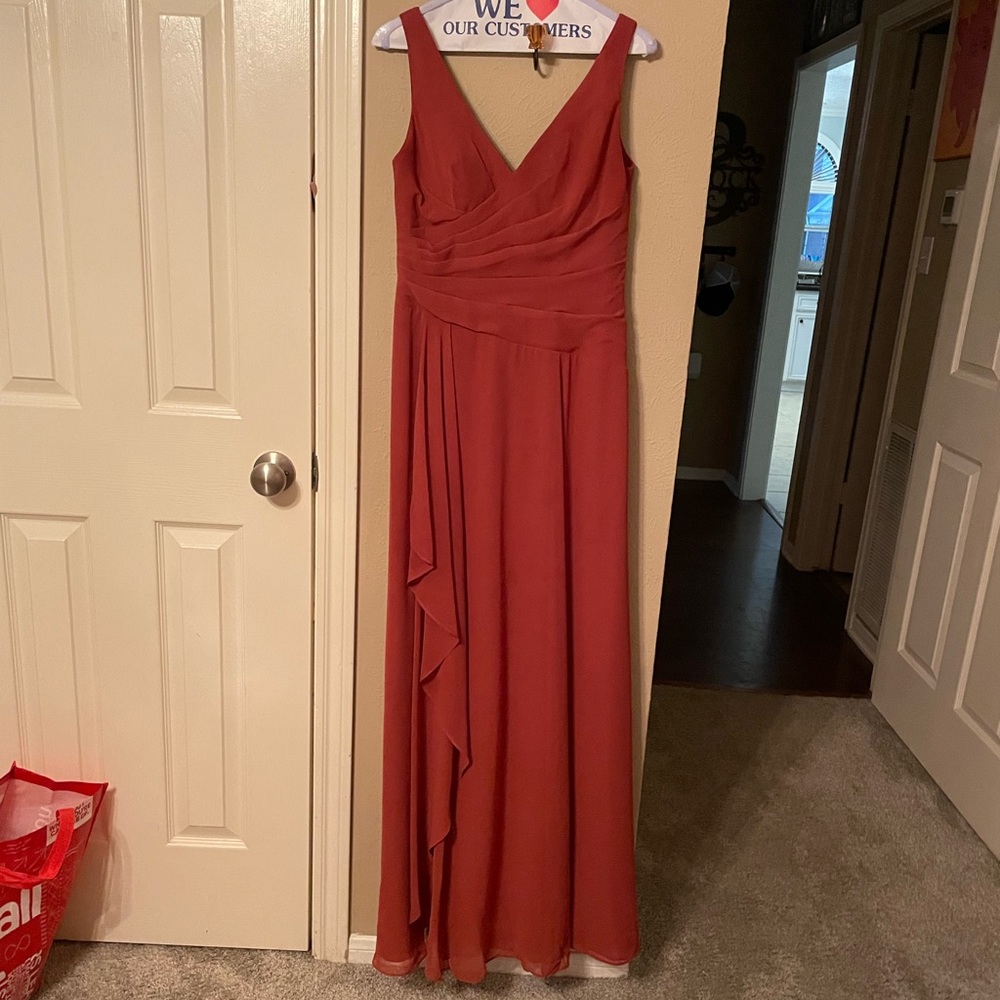 Azazie Terracotta Bridesmaids Dress Size 4